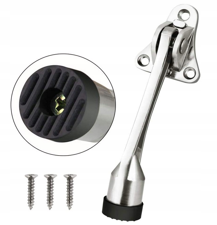 PODPÓRKA DO DRZWI STOPKA BLOKADA DRZWIOWA KOZŁOWA nierdzewna + wkręty