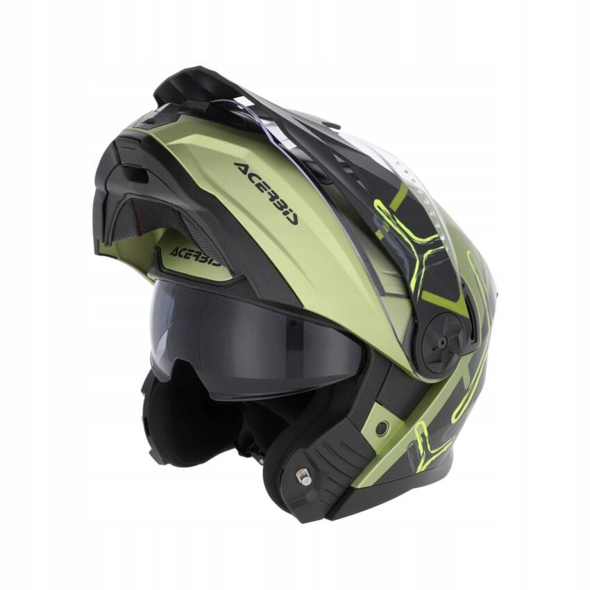 Prilba Rider Graphic 2206 modulárna prilba Acerbis Dual Road zelená