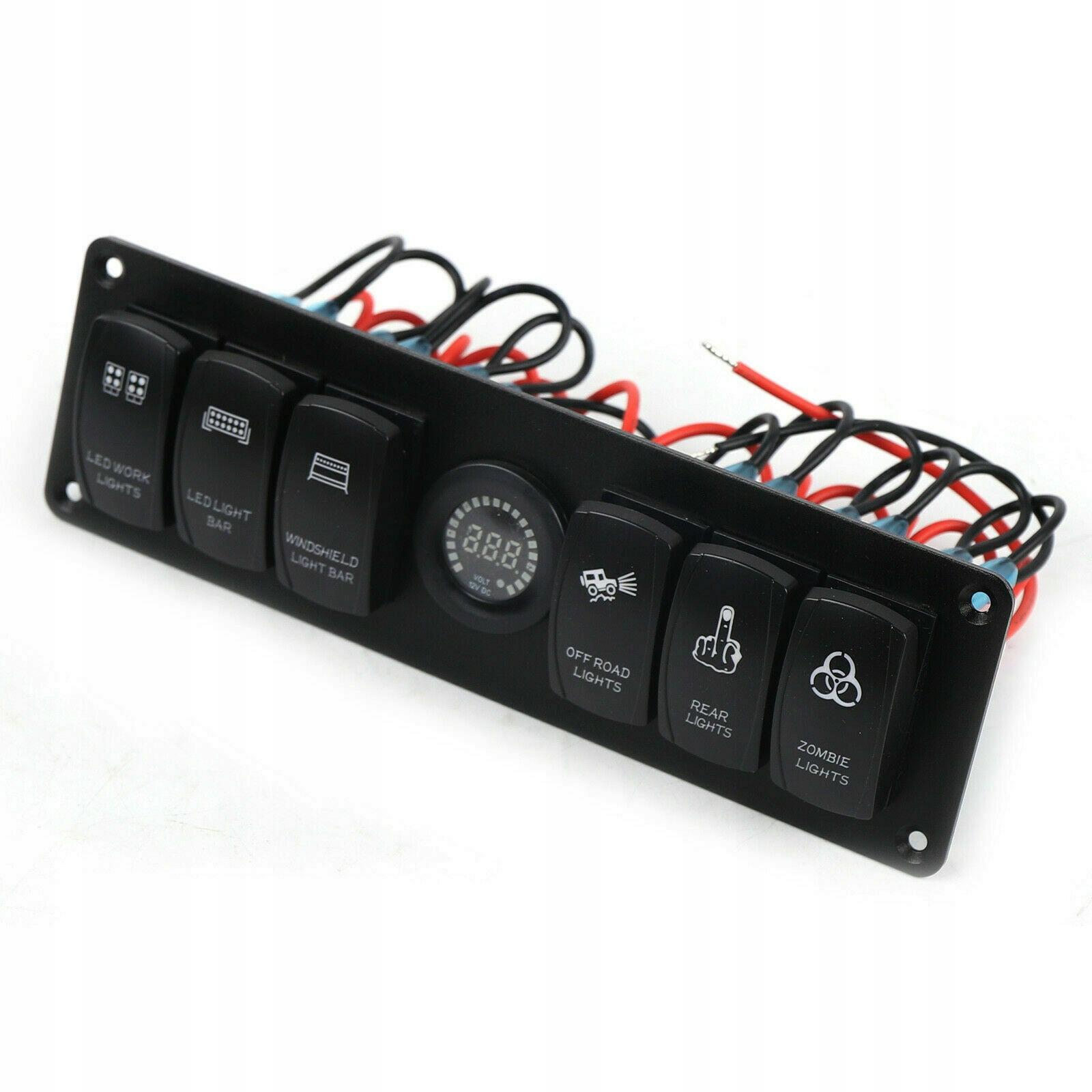 Panel przełączników morskich LED 12V-24V ABS Waga produktu z opakowaniem jednostkowym 1 kg