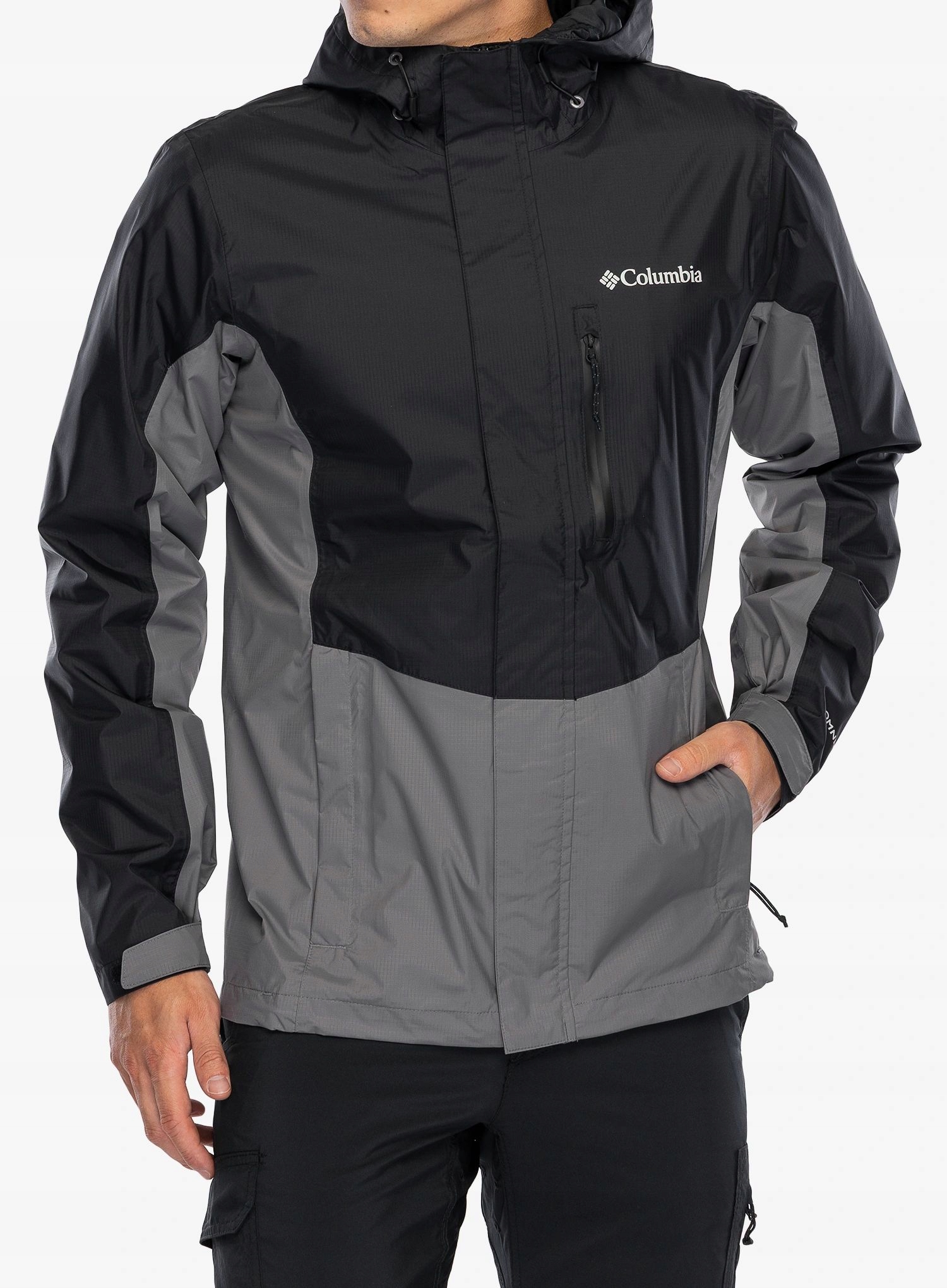Pláštěnka Columbia Pouring Adventure III černá/city šedá S