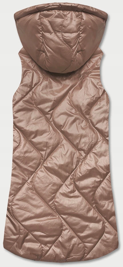 BEZRĘKAWNIK Z KAPTUREM B0129 C. BEŻ XL (42) Materiał dominujący poliester