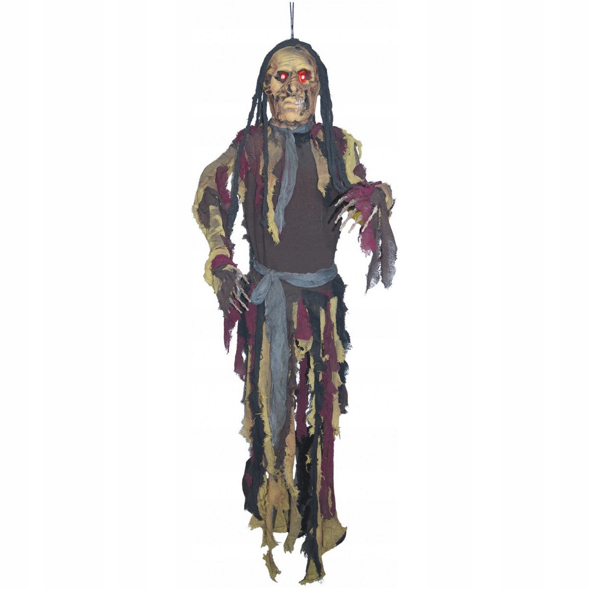 Halloween kostra zombie so svietiacimi očami, 160 cm