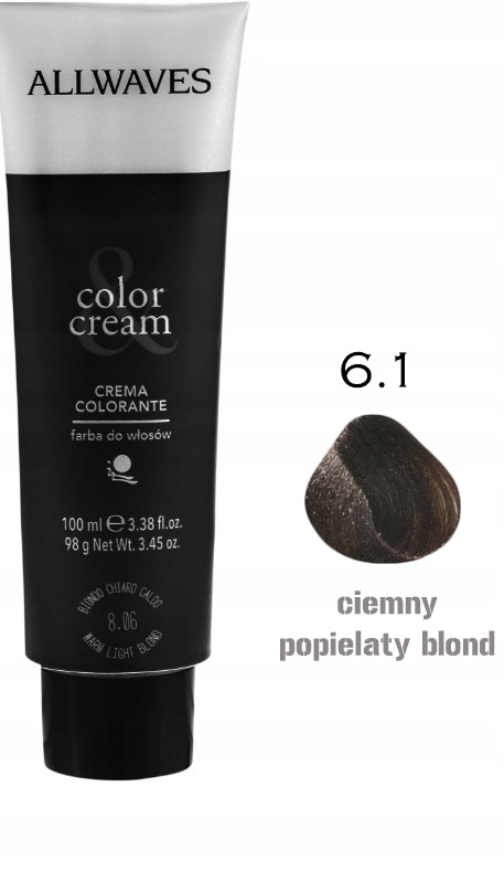 

Allwaves farba do włosów profesjonalna 6.1 100ml