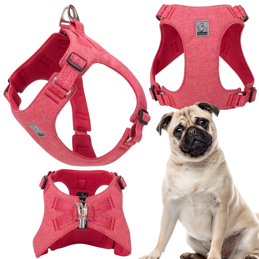 Levně Postroj Pro Psa Ultralehký, Jemný Truelove Wings Eco Červený M
