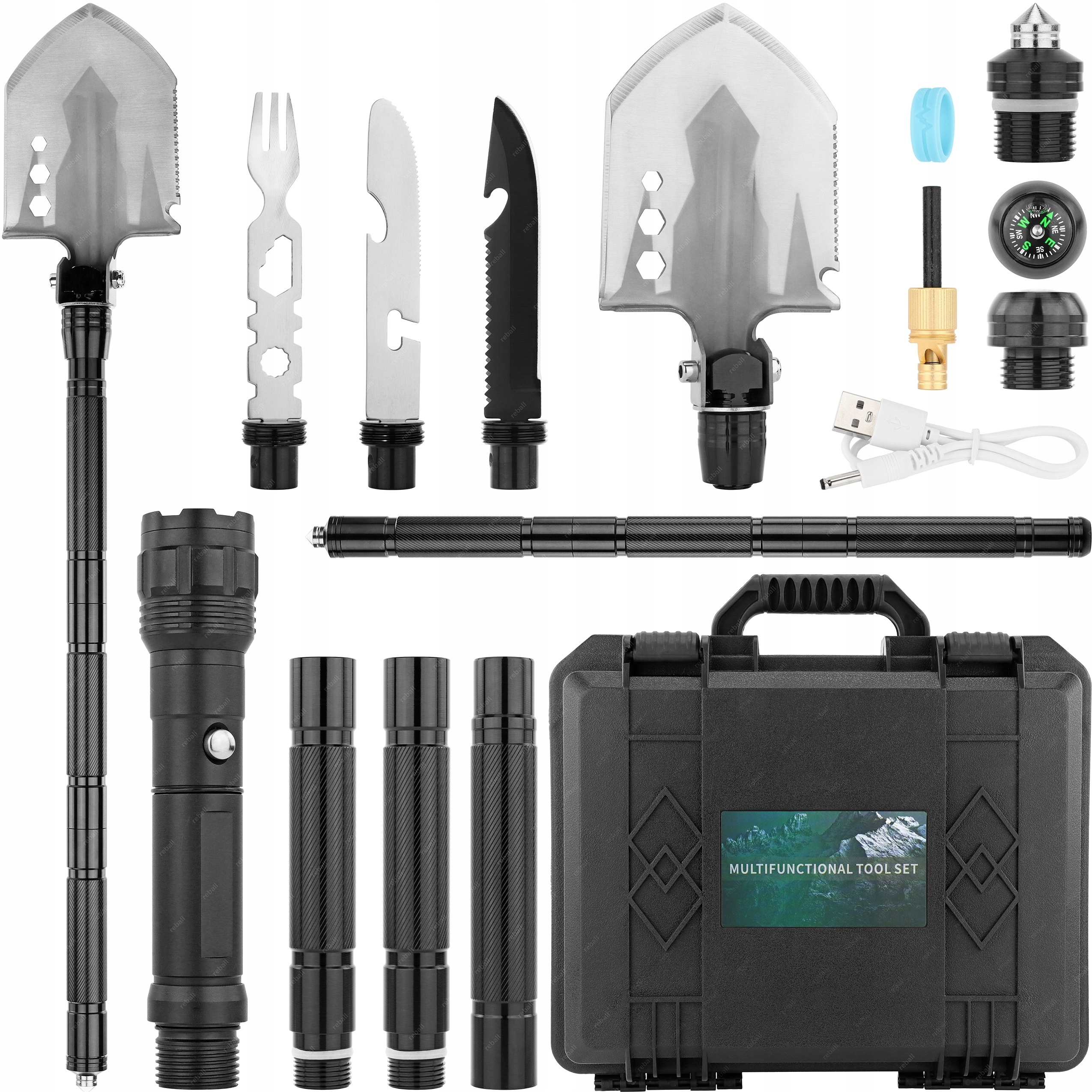 XXXL Vojenský Survivalový Set Přežití Kit Nástrojů RT0288