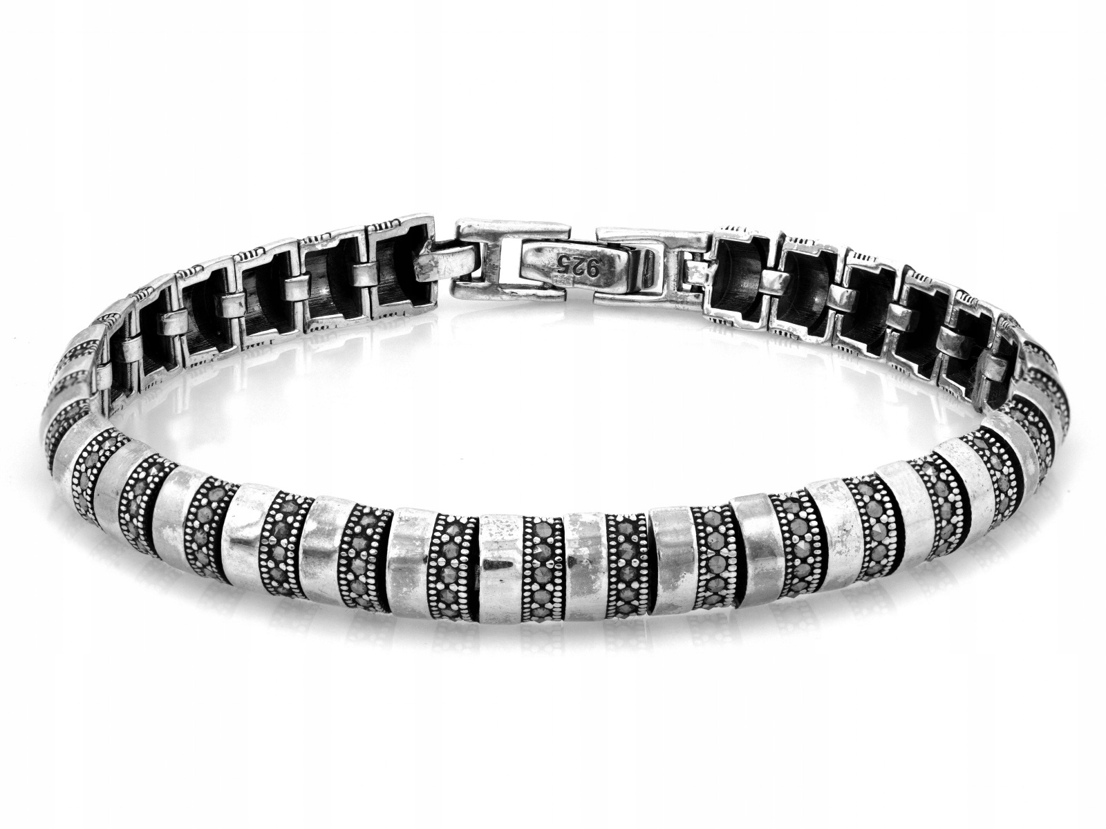 Stříbrný dámský náramek 925 Markazyty elementární od klenotníka módní r20