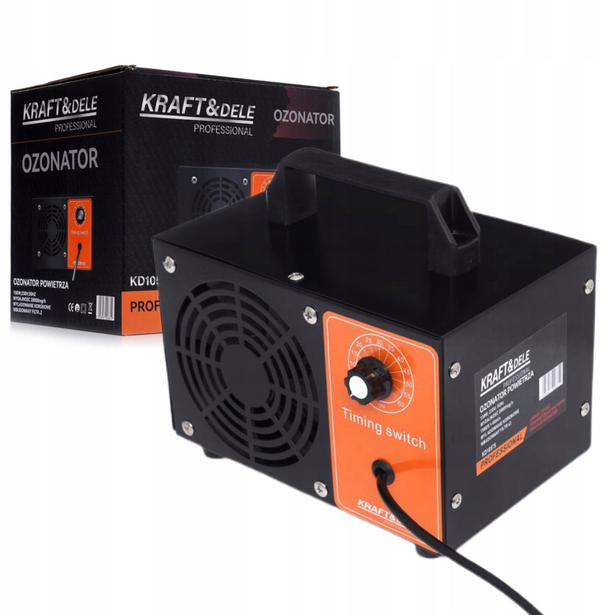 OZONATOR POWIETRZA NEUTRALIZATOR WIRUSÓW ZAPACHÓW 2800MG/H 150W KD10575