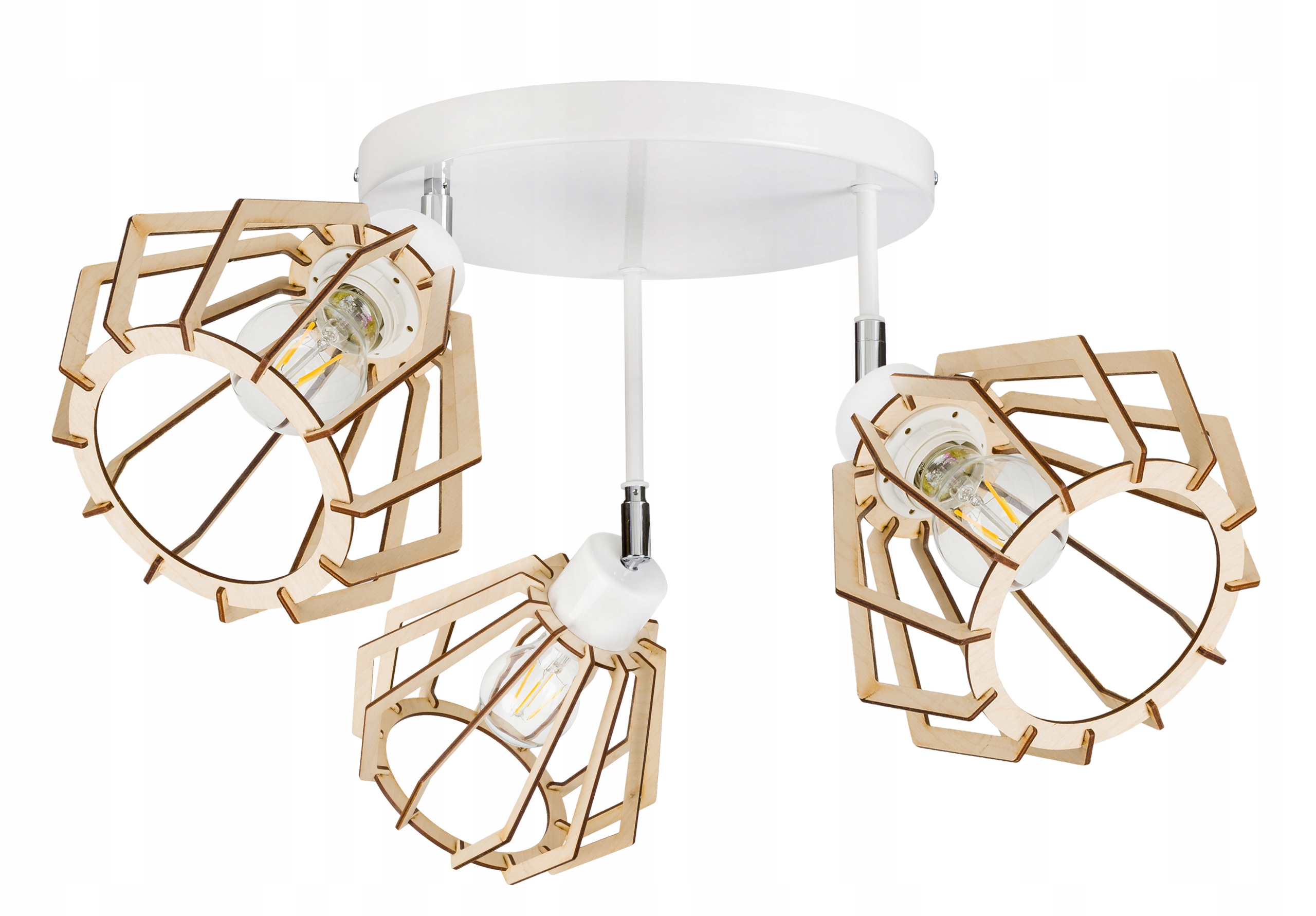 Lampa stropní svítidlo Pohyblivý Lustr loft Dřevo