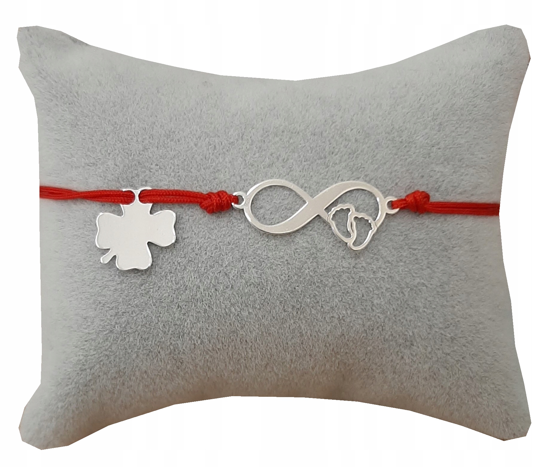 

Bransoletka sznurkowa nieskończoność stópki Grawer