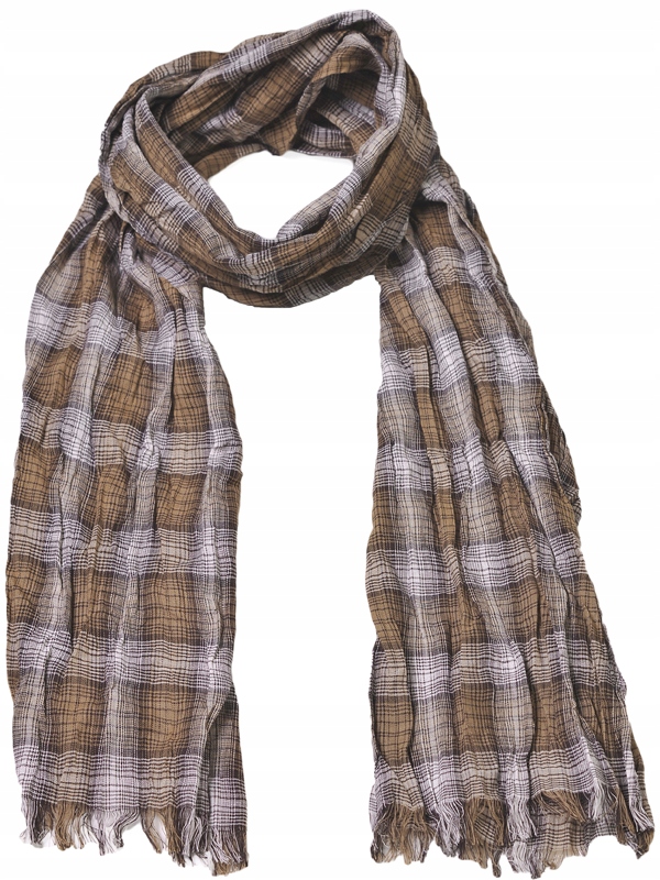 

Bawełniany Szalik Męski w Kratkę Bawełna 100% bw1