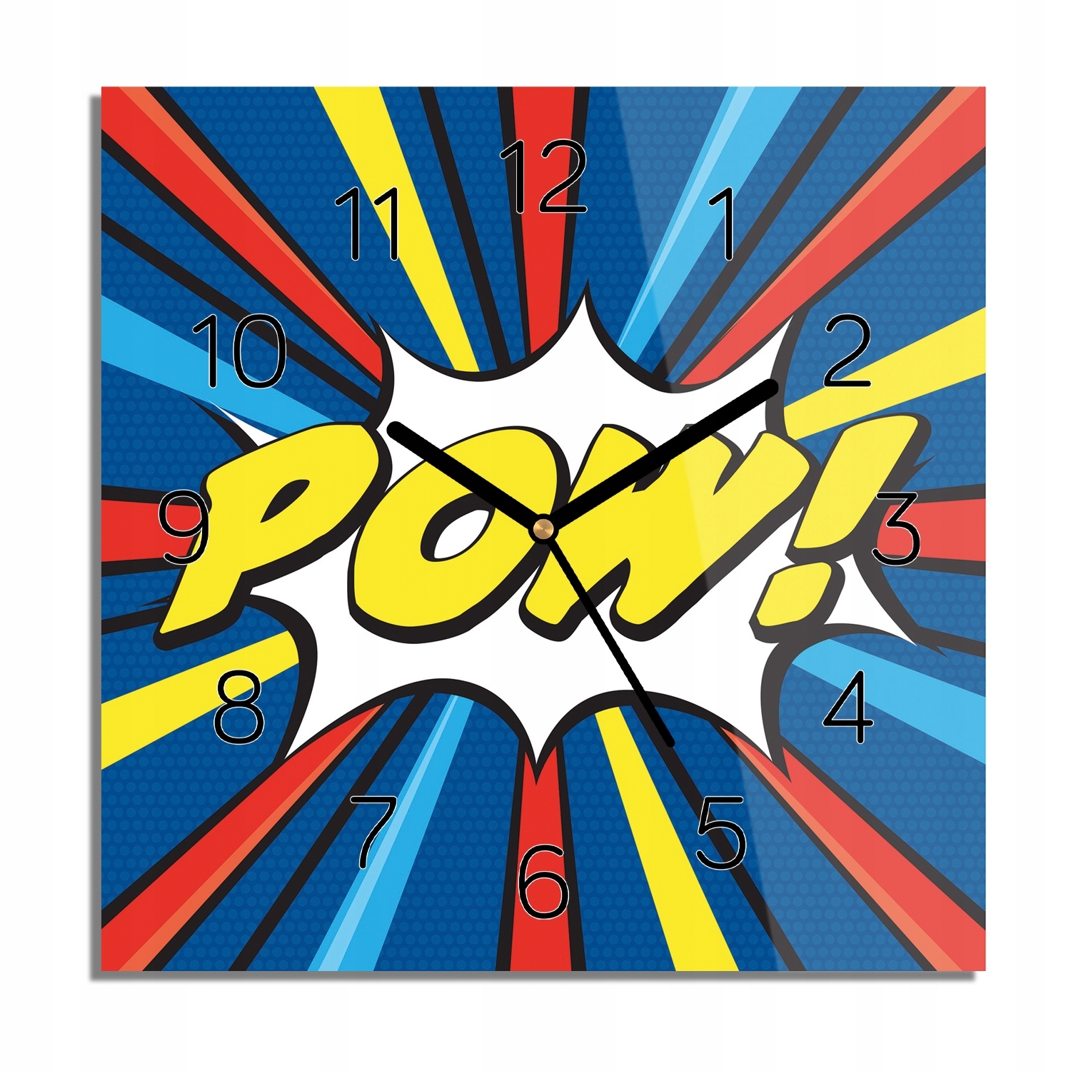 

Napis pop art dymek zegar na szkle do kuchni 30x30