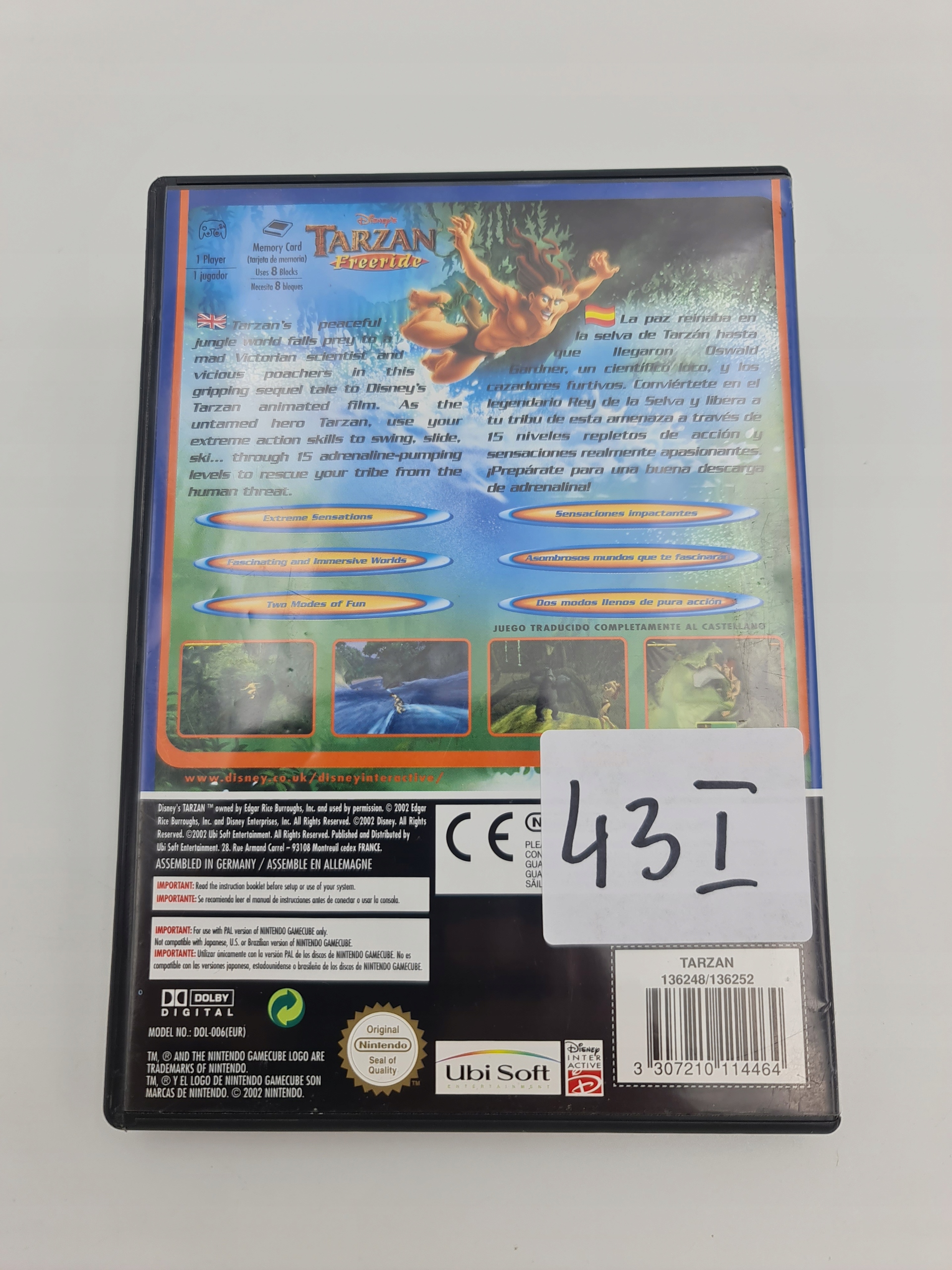 NINTENDO GAMECUBE TARZAN FREERIDE Platforma Nintendo GameCube