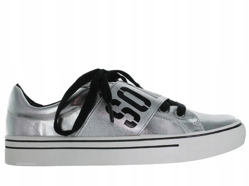 Juicy Couture Dámské polobotky Clorinda velikost 38 Stříbrný Shiny Nylon