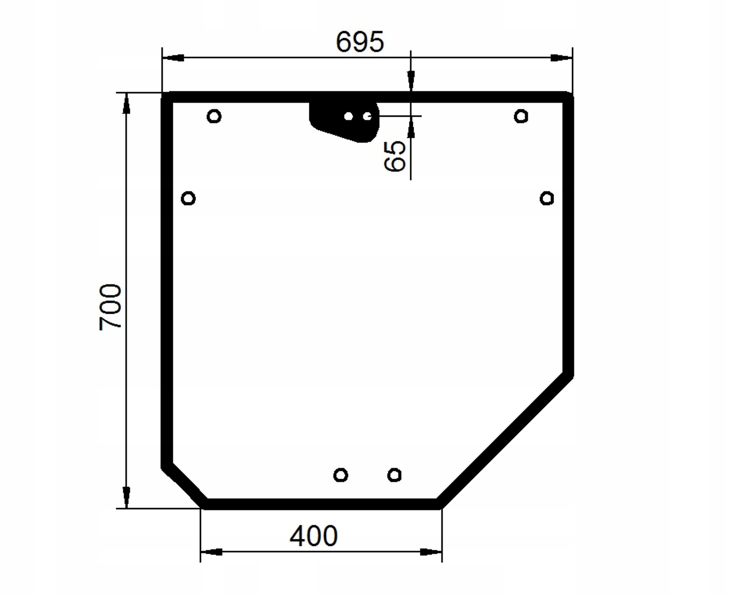 sklo Deutz-Fahr, Lamborghini, Mf, Same zadní