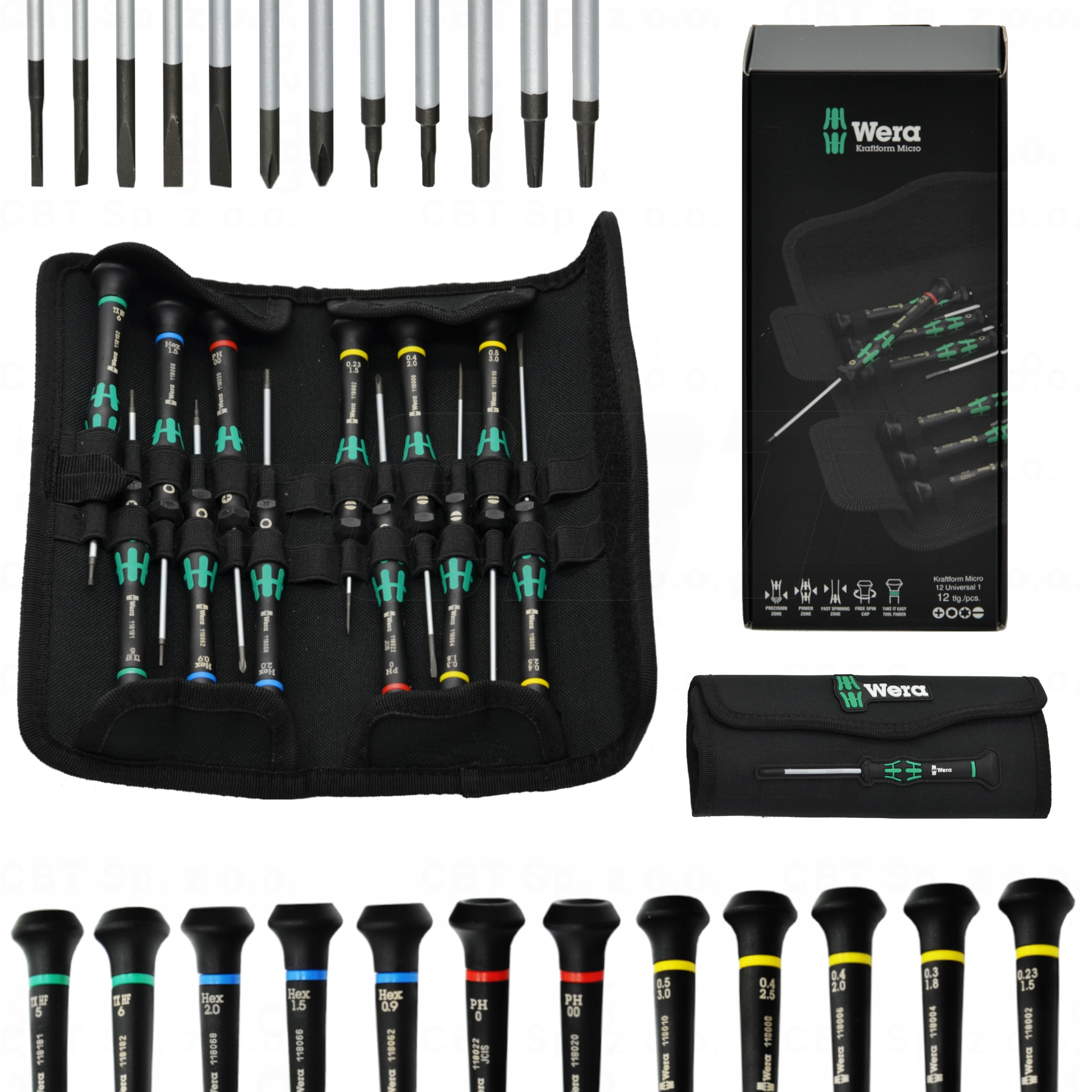 Wera Wkrętaki Precyzyjne Śrubokręty Kraftform 12el Zestaw Micro Ph Torx