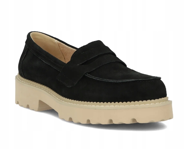 Filippo DP6090/24 Bk Kožené polobotky na platformě černé vel 37