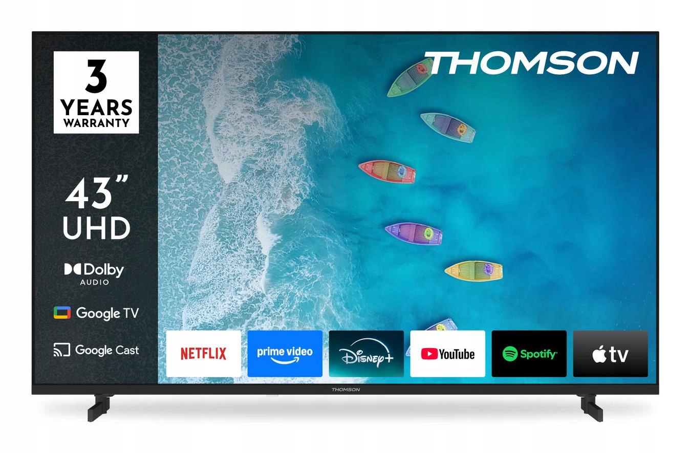 Televize|THOMSON|43"|4K Ultra HD|3840 x 2160 pixelů|Plochá|16:9|LED|43UG4S15