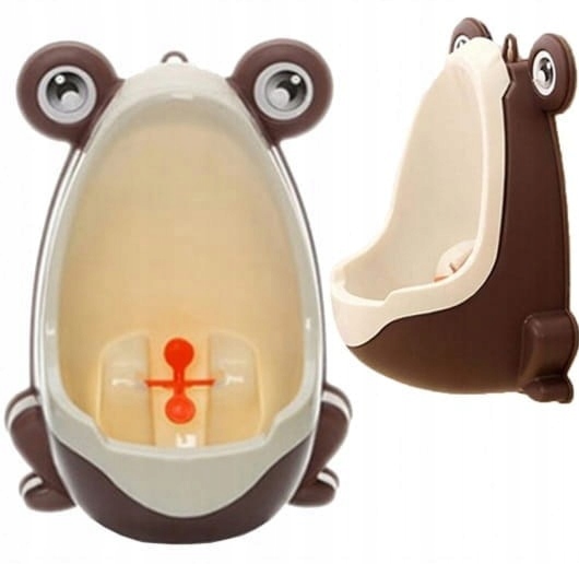 PISUAR ŻABKA BRĄZOWA ŻABA MOCOWANY NA PRZYSSAWKI DO ŚCIANY DO WC