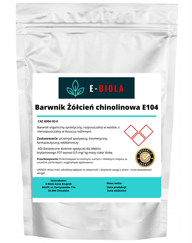 Barvivo chinolinová žluť E104 potravinářské, cukrářské 500 g