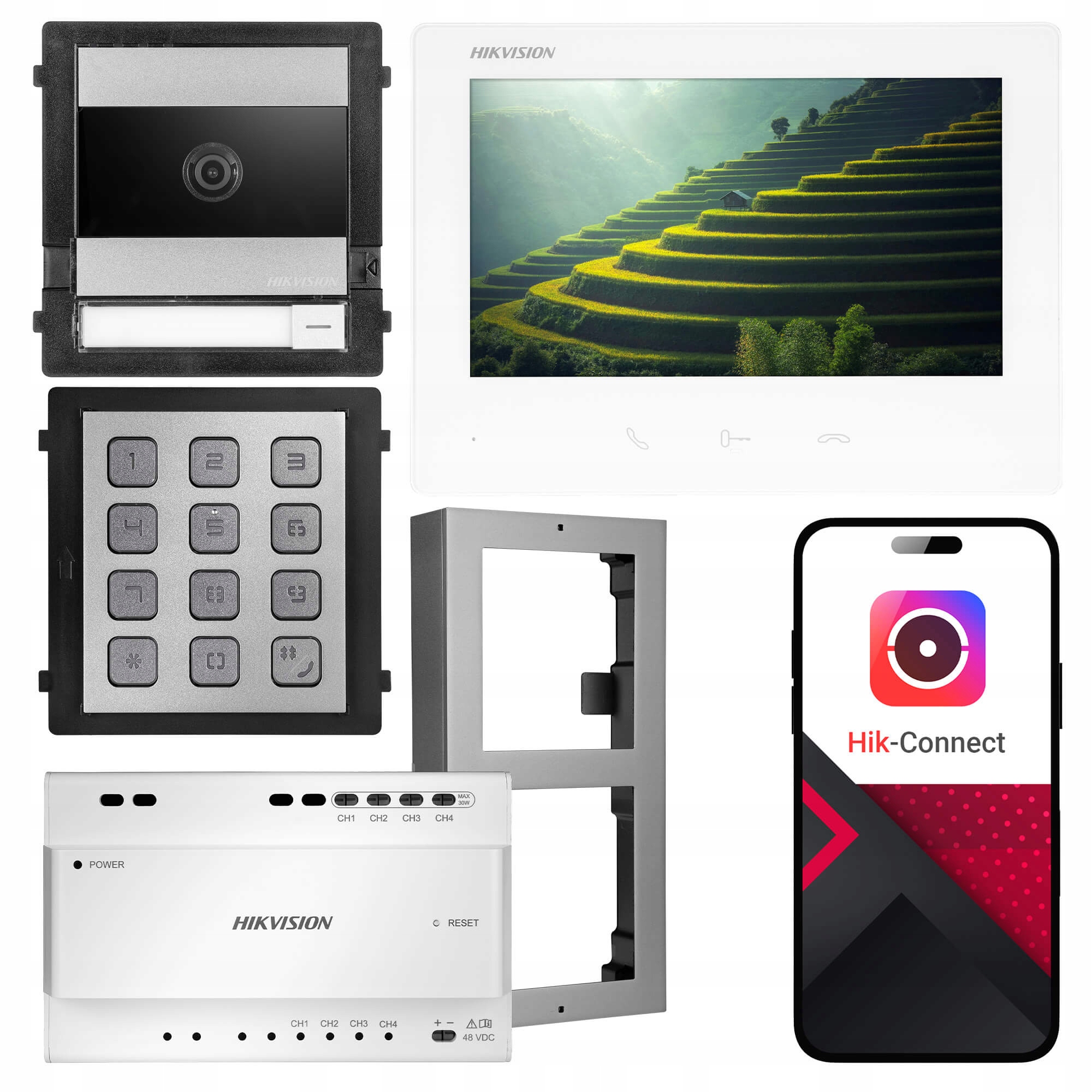 Videovrátnik DS-KIS704EY-ACW2 Hikvision 2-žilový WiFi šifrovač