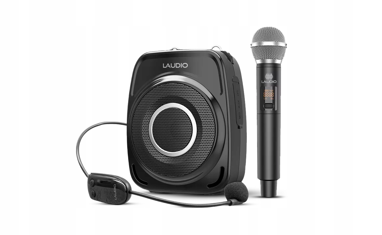 Laudio Handy 3 Mobilní reproduktor 1x ruční a 1x náhlavní mikrofon