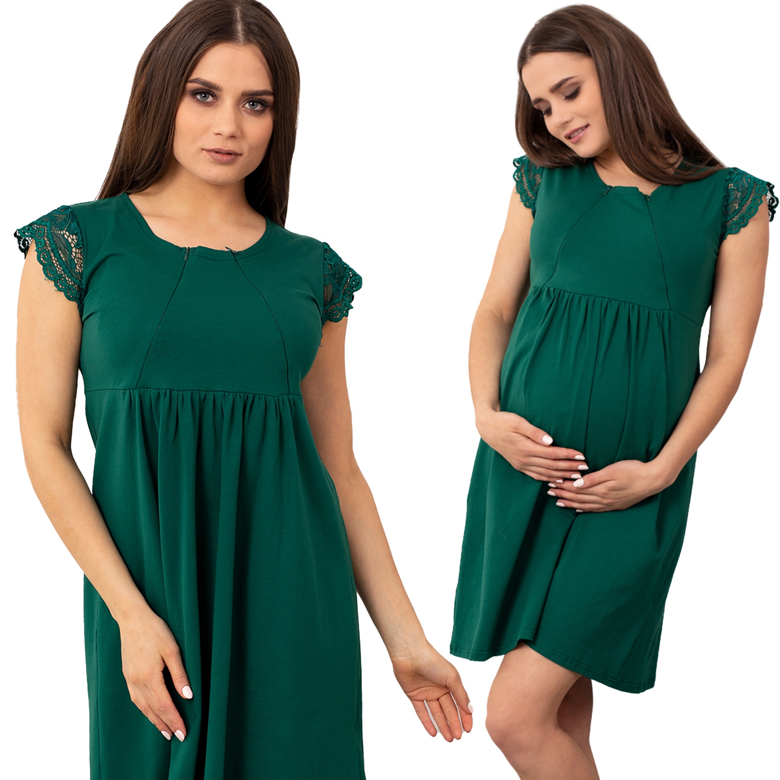 

Koszula Nocna Ciążowa Do Karmienia Na Zamki XXXL