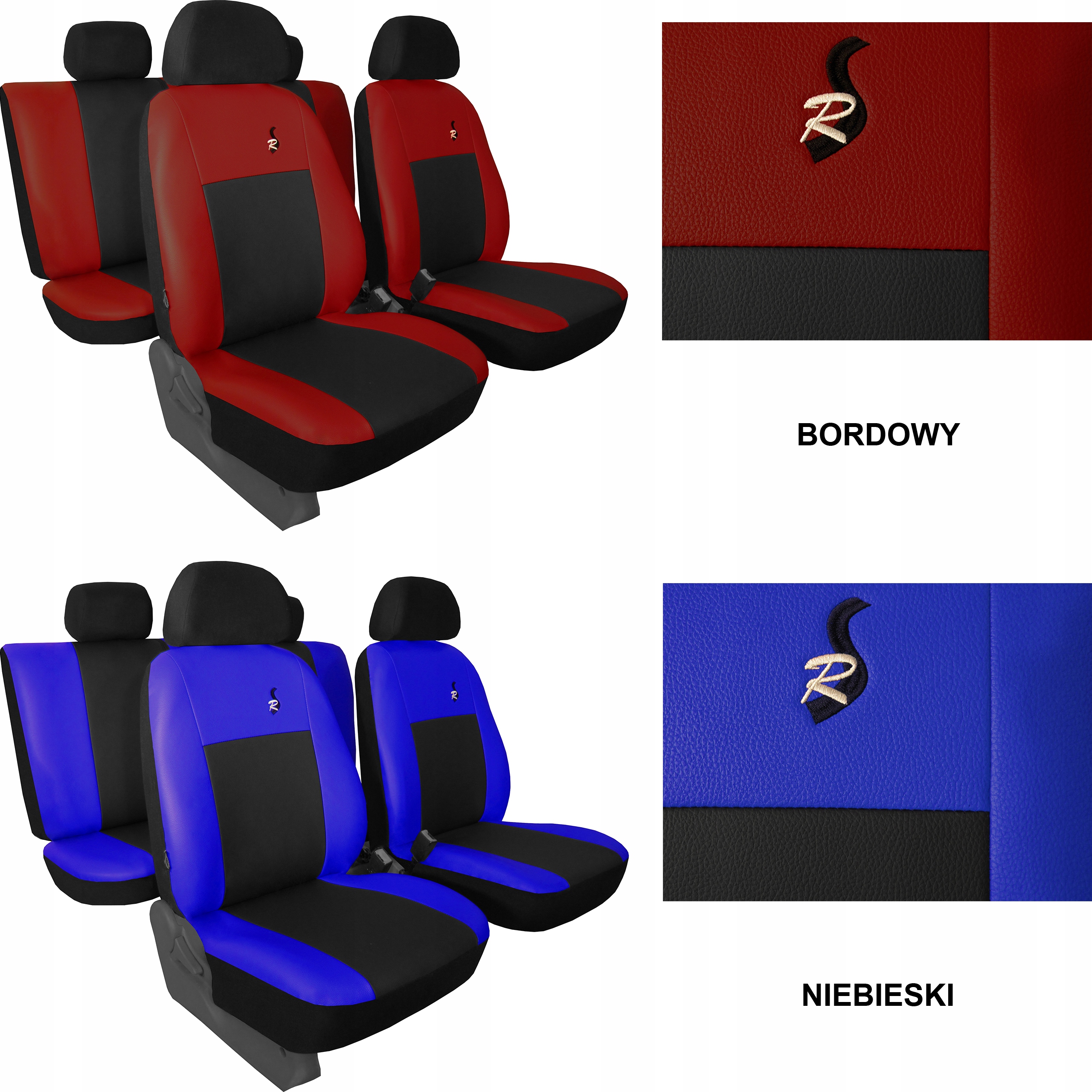 SKÓRZANE POKROWCE MIAROWE FORD TOURNEO CONNECT 1 Model Road