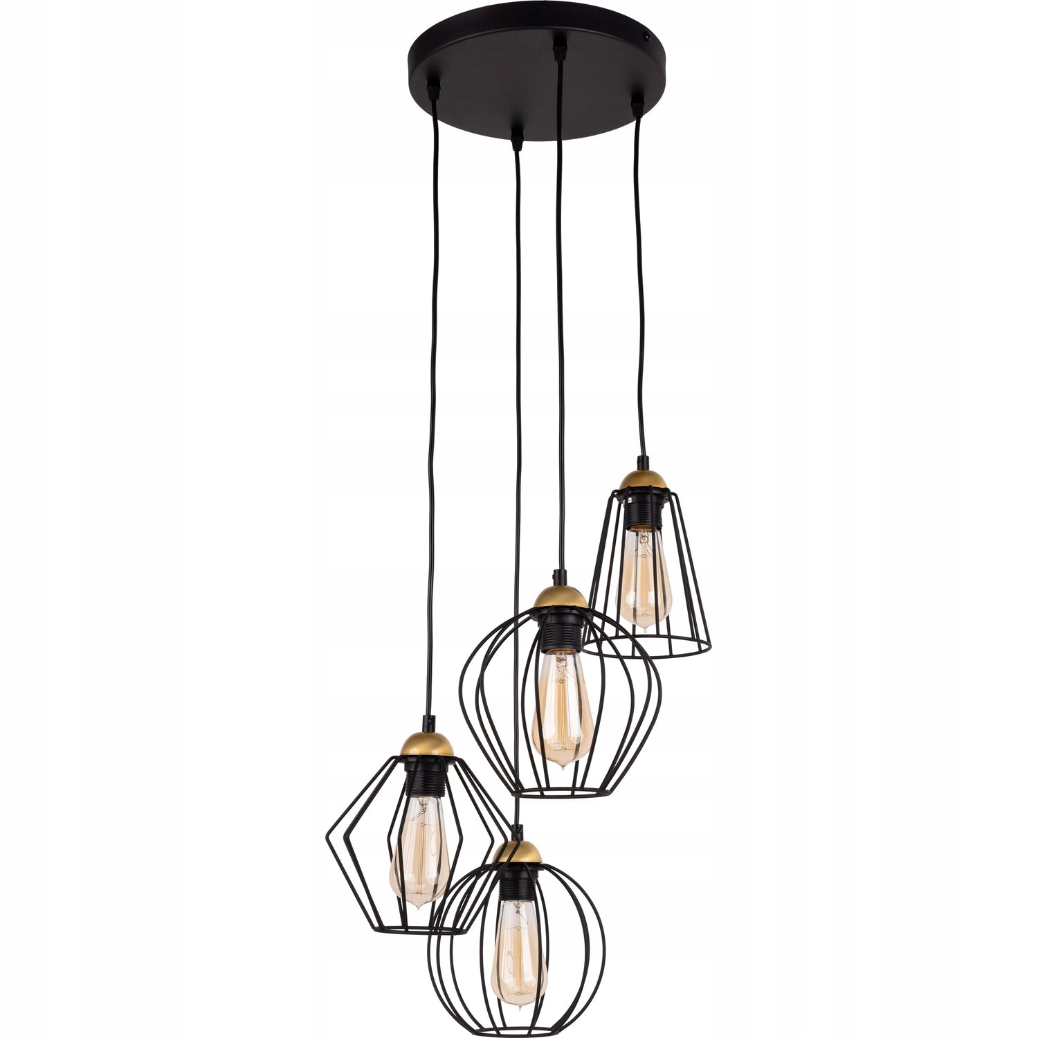 Závesná lampa Galaxy Brass 4 – svetelné body E27