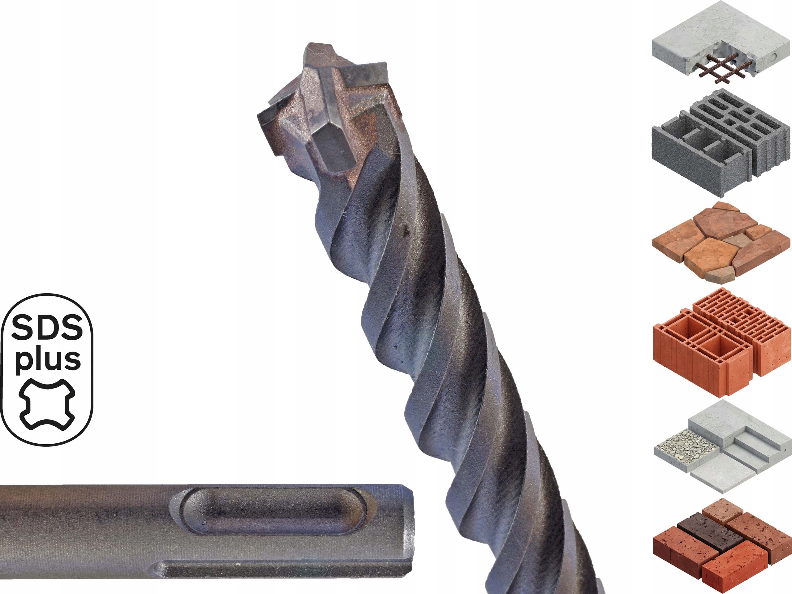 Bosch wiertło Sds+ 20x400x450mm plus-5X do betonu 4 ostrzowe