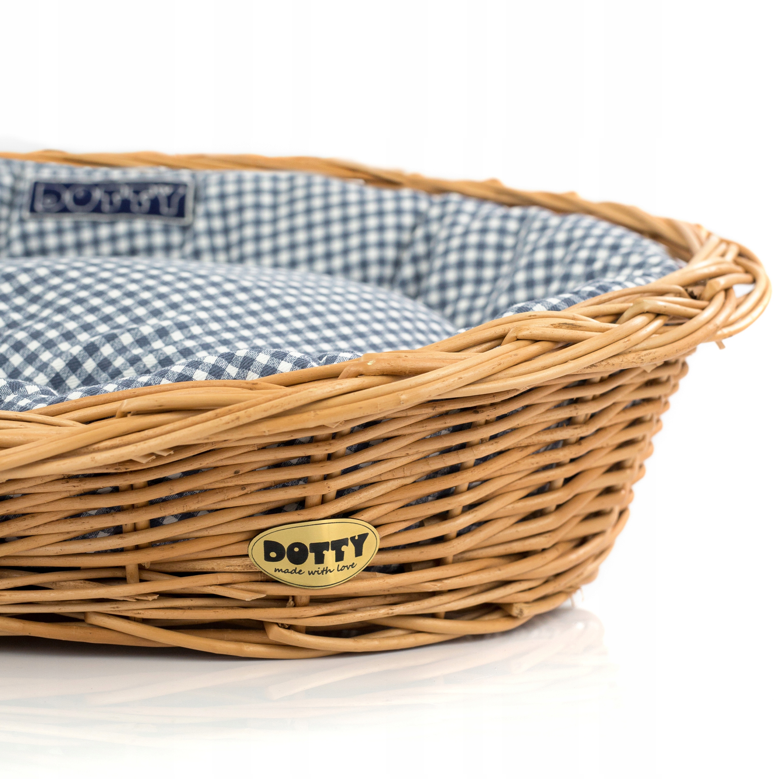 Proutěný košík pro psa kočku pelíšek pro psa, proutěný košík s pelíškem