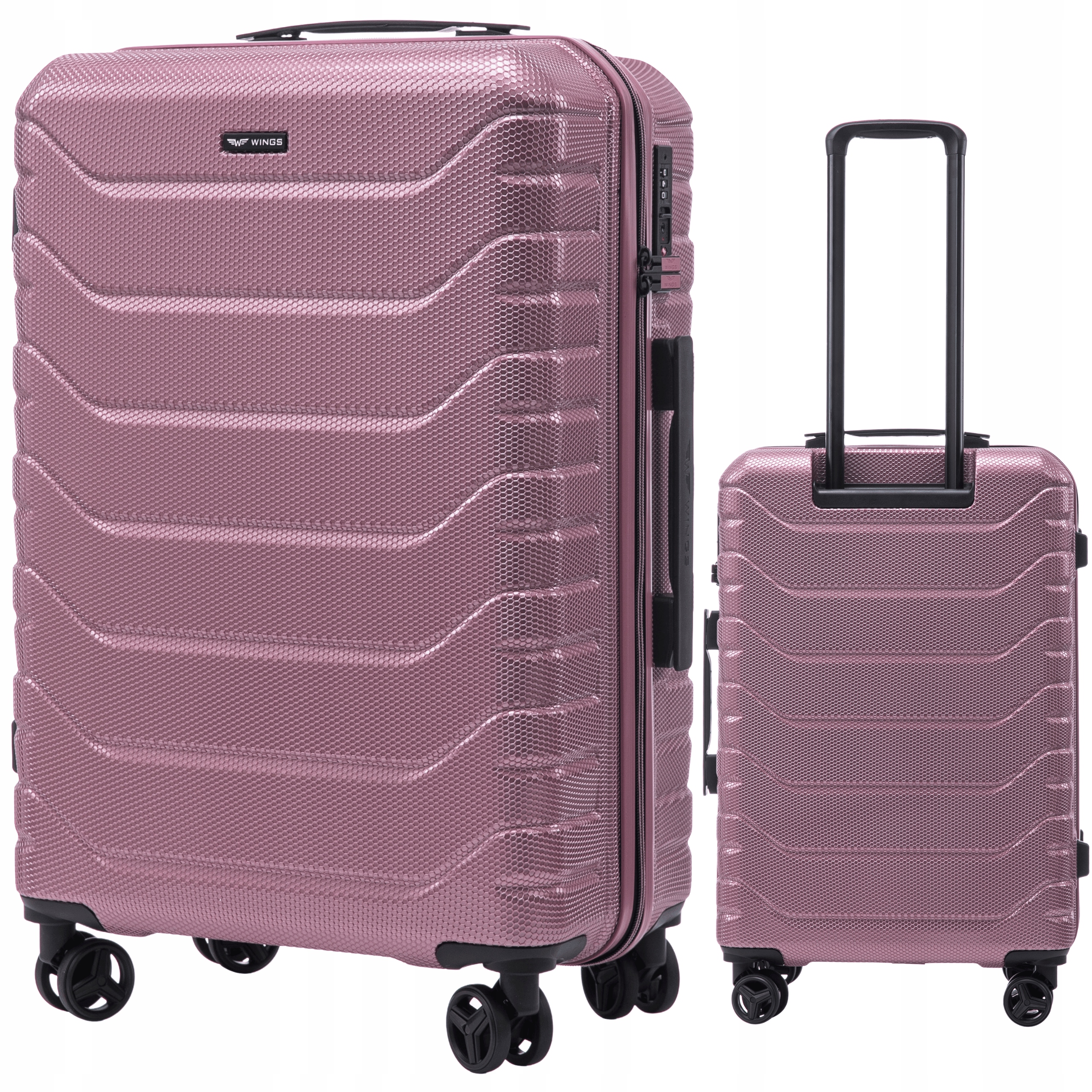 Registrované zavazadlo do letadla Wings Crake, tvrdý kufr, prostorný, 4 kolečka