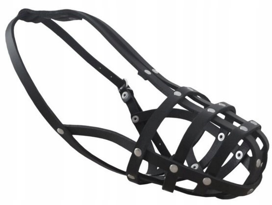 Kaganiec dla Psa Fizjologiczny Skórzany Regulowany Lekki Rottweiler Mały