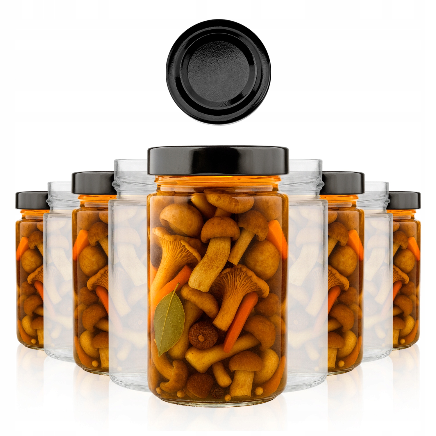 50 x Skleničky Na Med Džem Sklenice Na Zavařeniny Houby Paštika 330 ml