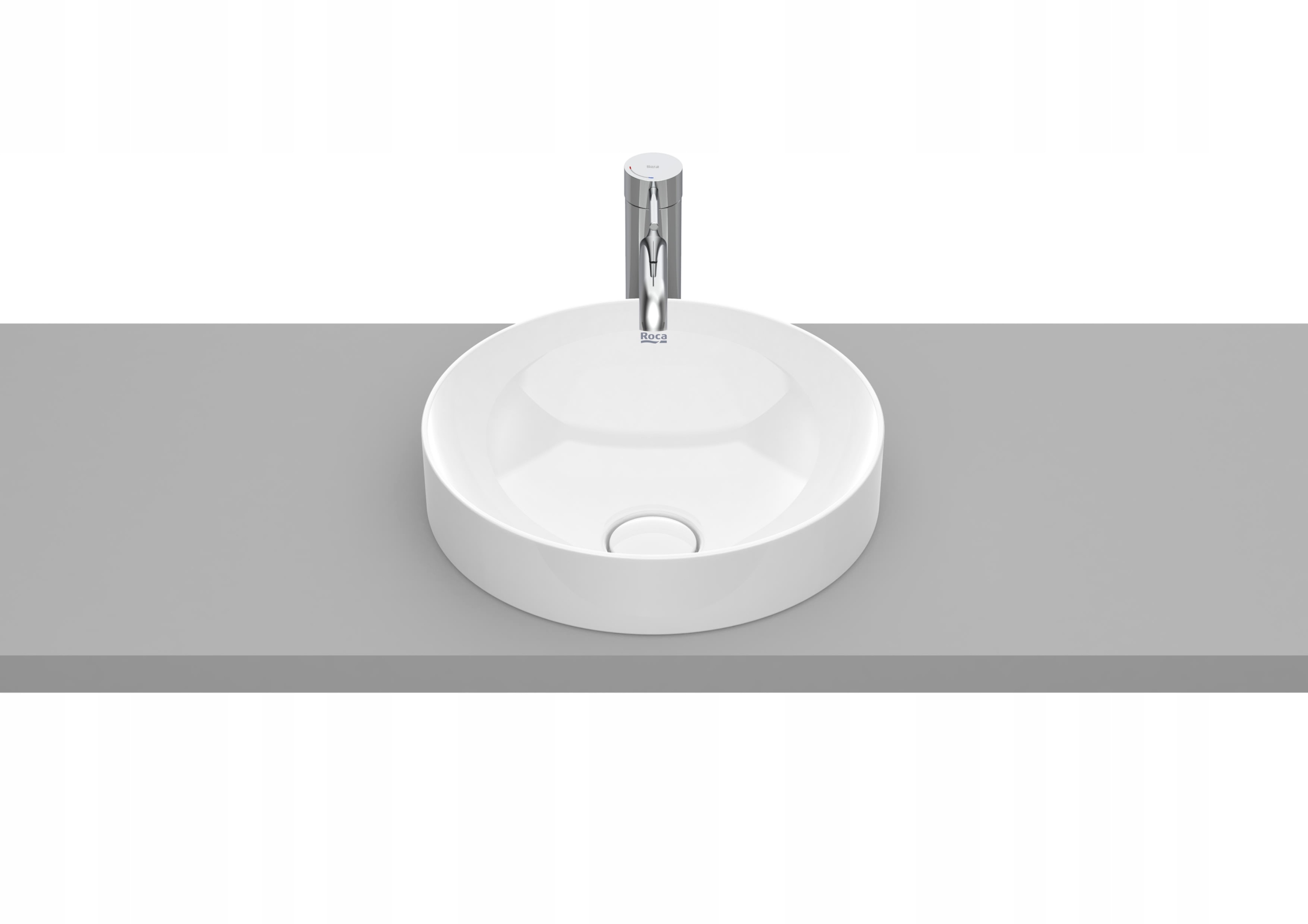 Roca Inspira Round Umywalka 37cm Fineceramic biała A32752R000
