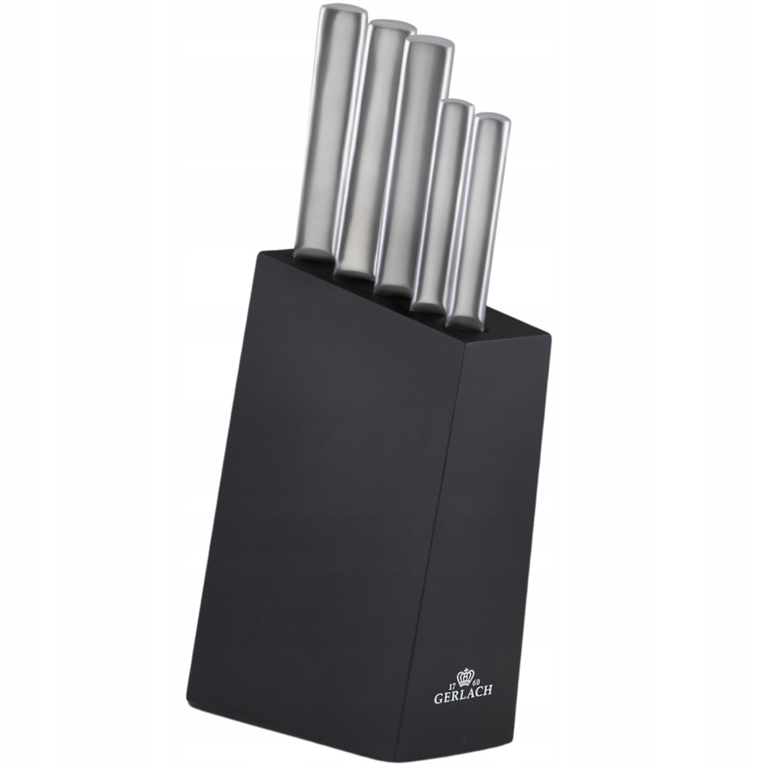 GERLACH Ambiente Zestaw Komplet 5 NOŻY kuchennych w BLOKU CAŁOSTALOWE OSTRE Liczba noży w zestawie 5