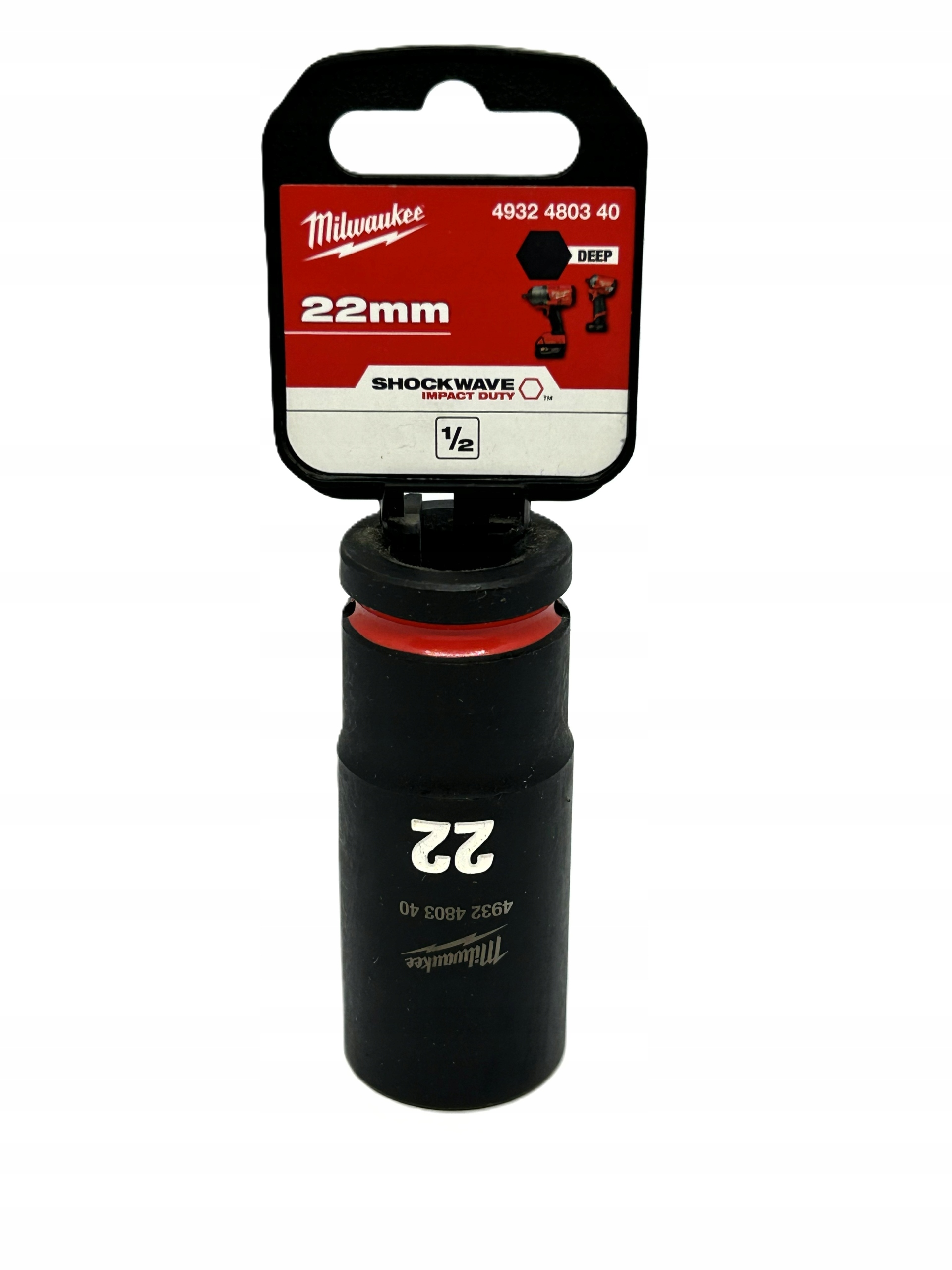 Nasadka Udarowa Długa Milwaukee 1/2 Std 22 mm