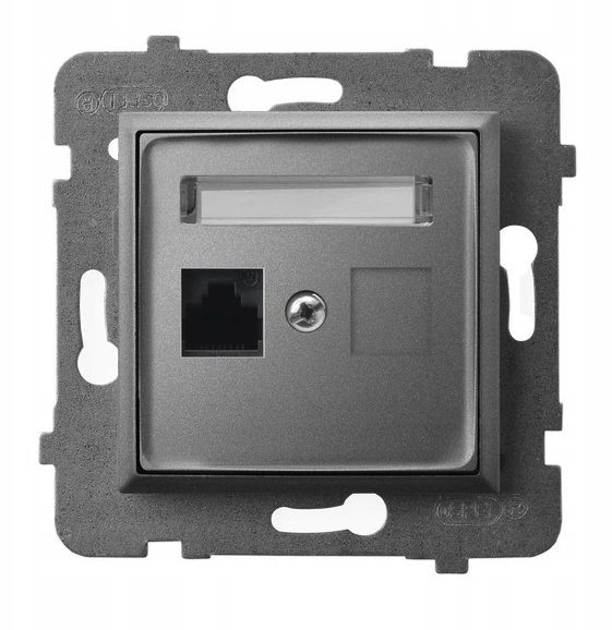 

Gniazdo kumputerowe RJ45 Ospel Aria szary