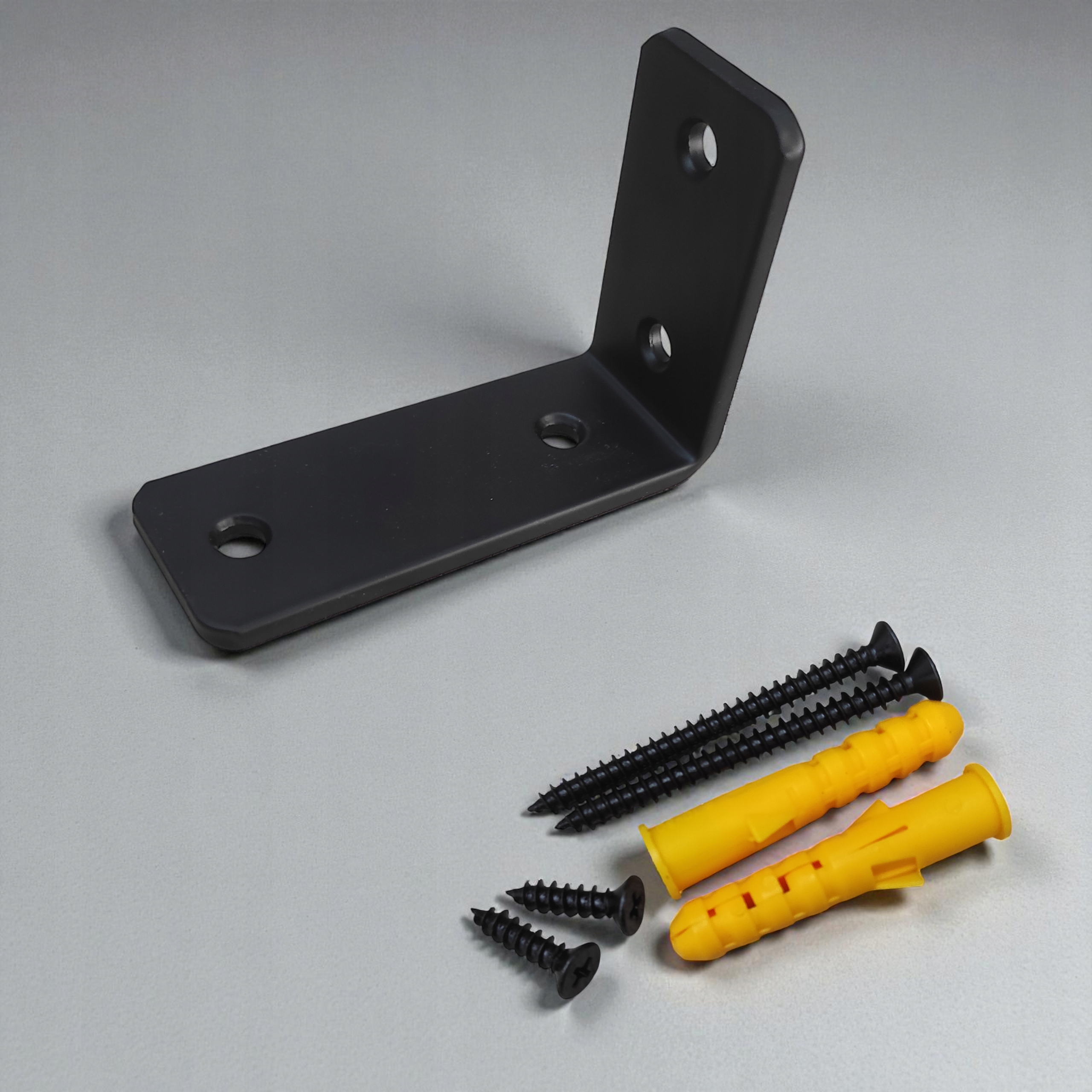 Wspornik do półki ściennej, czarny mat