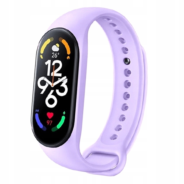 

Pasek Silikonowy do Xiaomi MI Band 7, Fioletowy