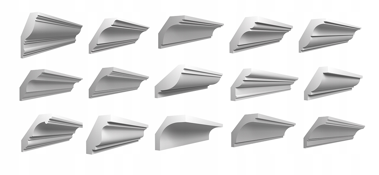 Gzymsy faseta przysufitowa listwy ścienne 10x10 Szerokość 100 mm