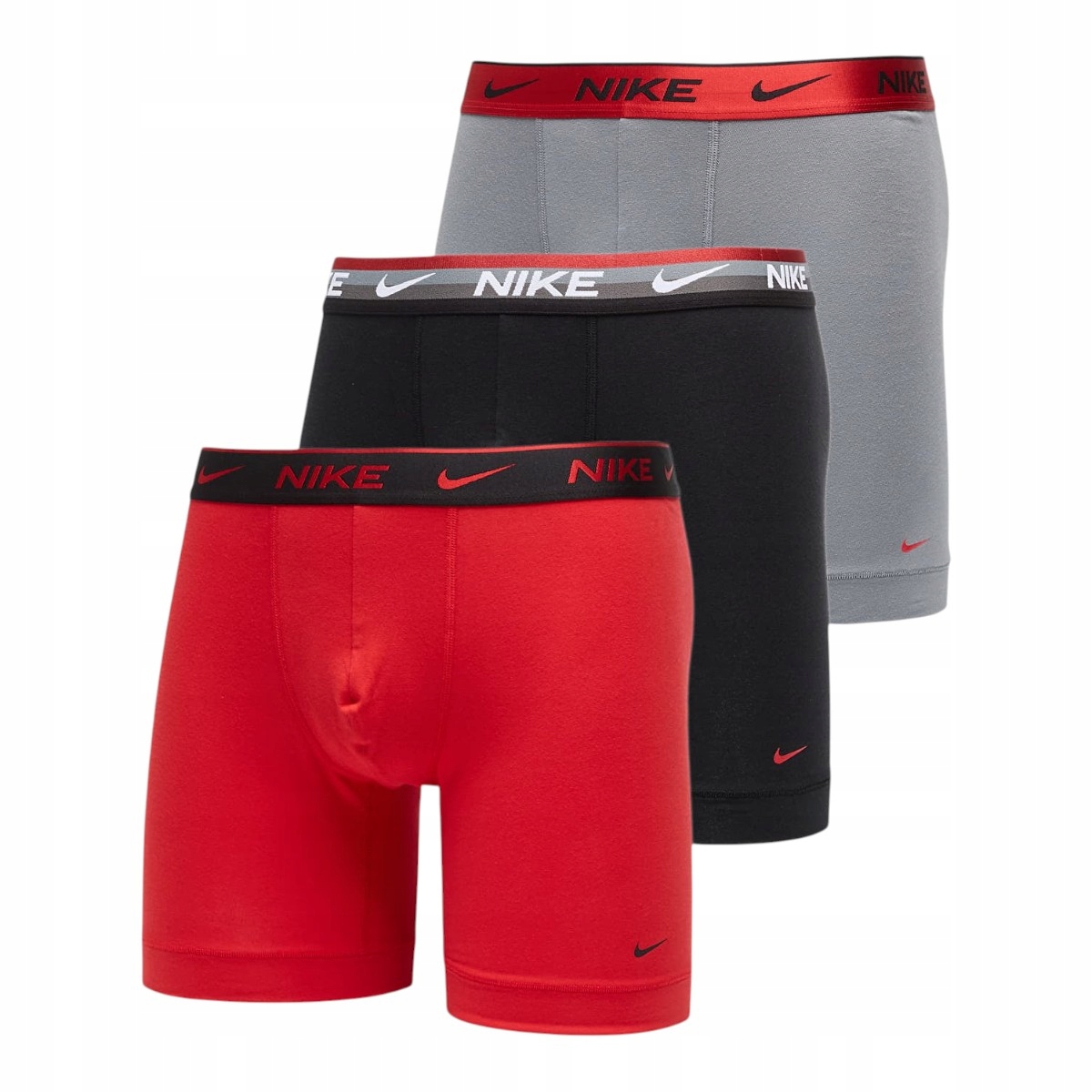Nike Pánské Boxerky Slipy Boxer Brief 3PK Černé/červené/šedé vel. M