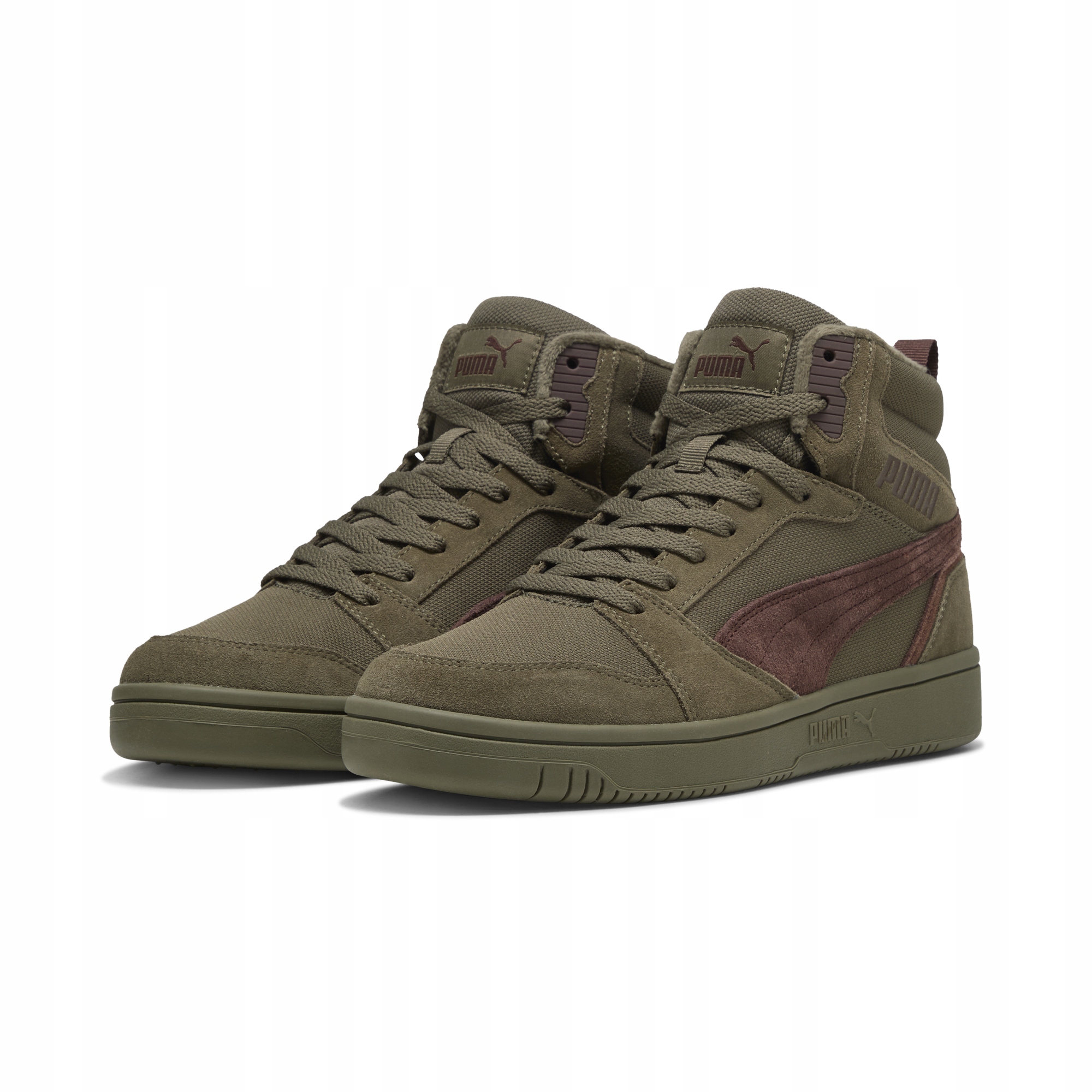 Pánské vysoké boty Puma Rebound V6 Wtr 40351102 podzimní zelené 40