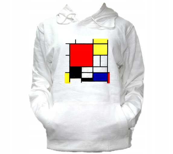 

XXL Bluza Kaptur Męska Piet Mondrian Sztuka Wzór