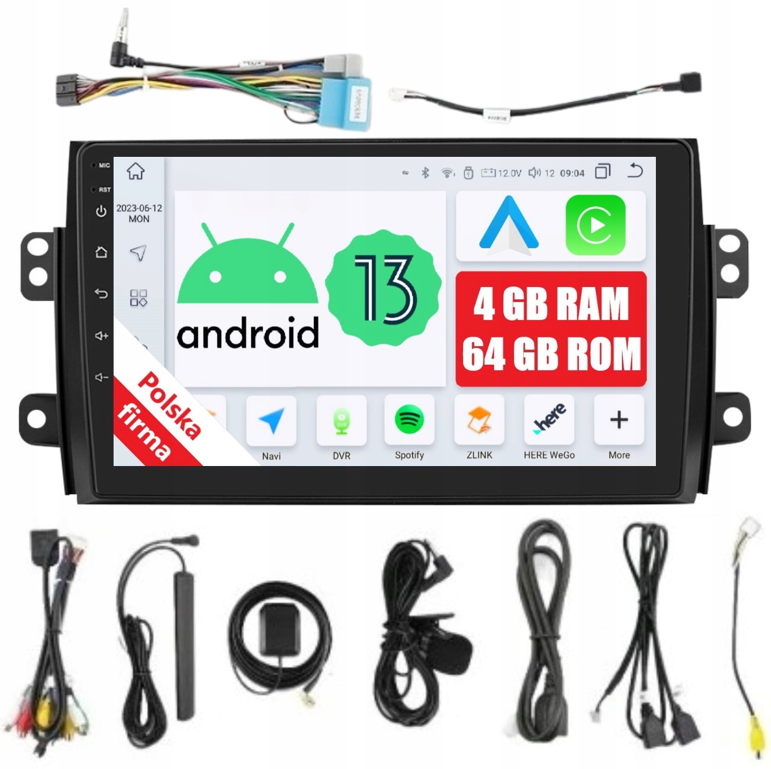 Navigácia Rádio 2DIN Android Fiat Sedici Suzuki SX4 A 4 Gb Dsp Carplay Lte