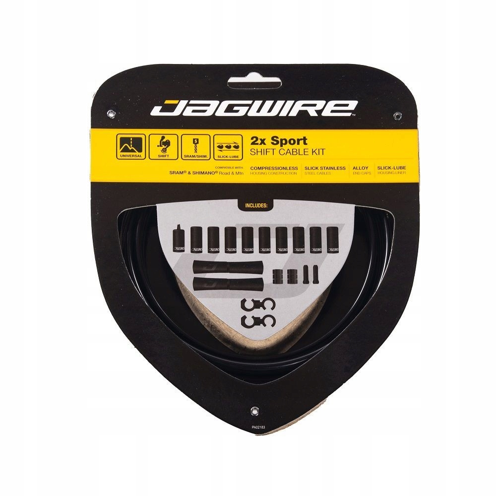 Jagwire zestaw przerzutkowy Sport 2x Shift szary