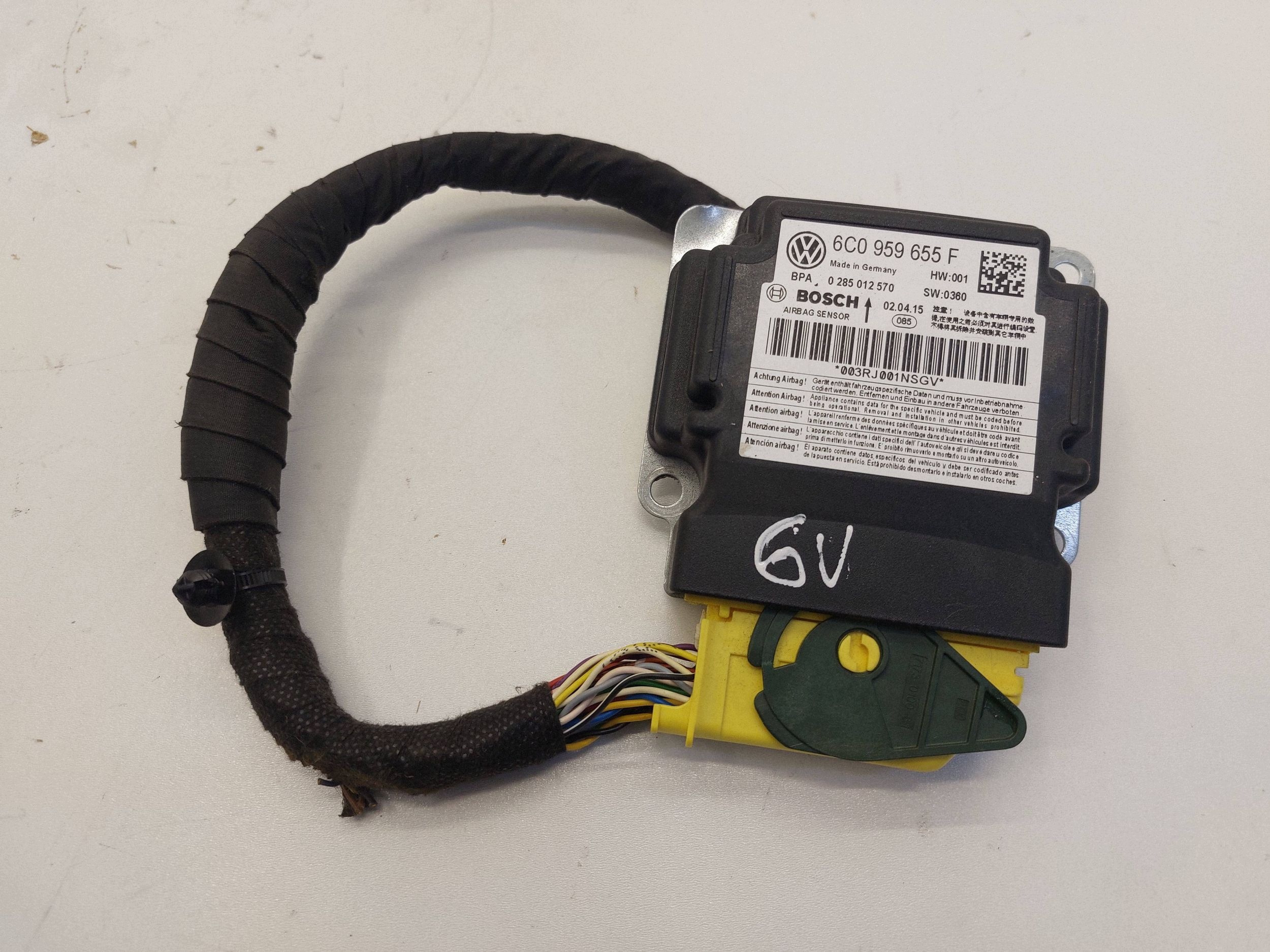 SKODA FABIA III unité de commande électronique uce SENSOR airbag 6C0959655F