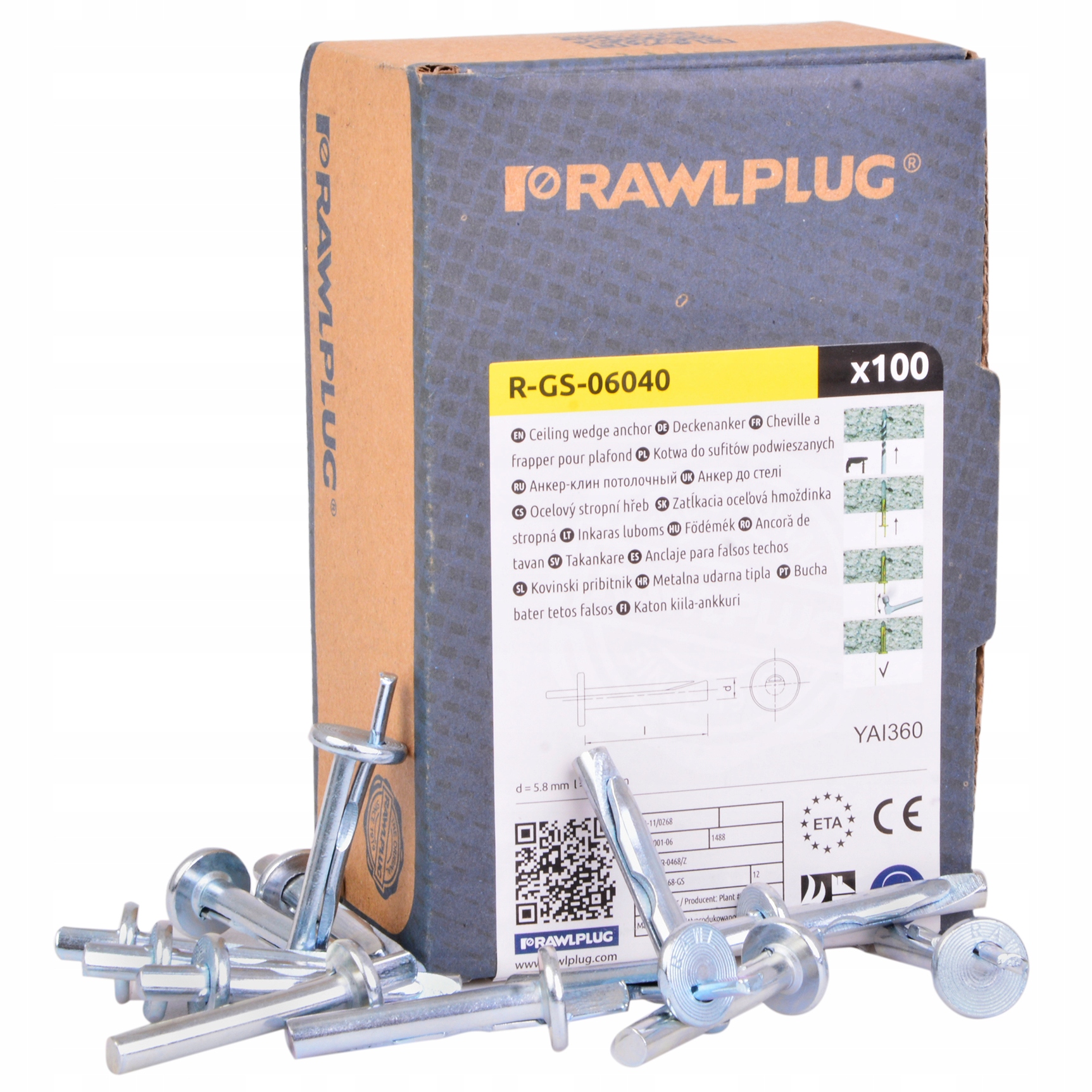 

Rawlplug Kotwa Stalowa Do Sufitów 6X40MM 100SZT