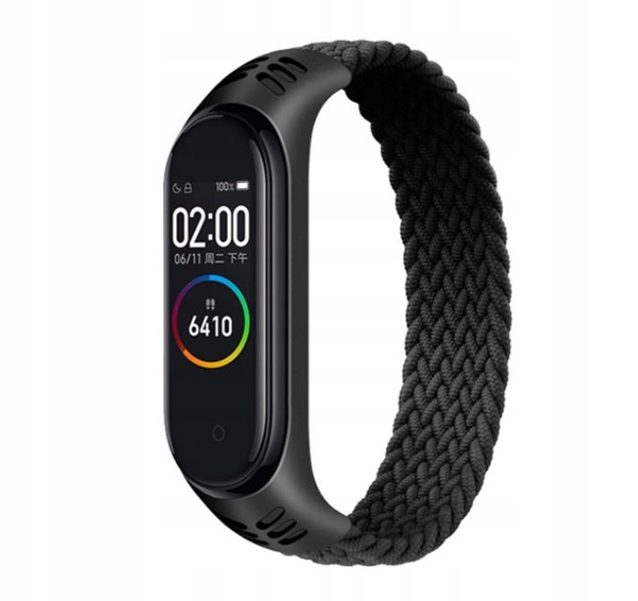 

Opaska nylonowa do Xiaomi Mi Band 5 6 7 150mm czar