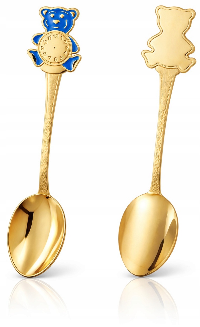 Stříbrná pozlacená lžička 925 na křtiny křtiny s gravírováním pro chlapce