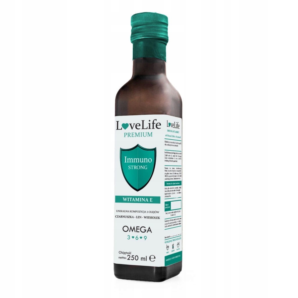 LoveLife Immuno Strong Olej lniany Olej z czarnuszki Olej wiesiołkowy